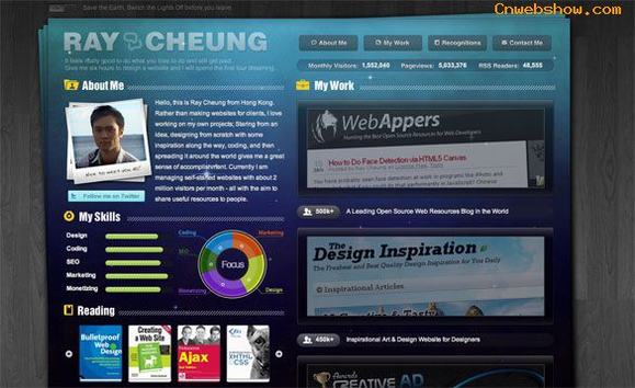 个人<a href=http://www.cnwebshow.com target=_blank class=infotextkey>网站欣赏</a>：raycheung
