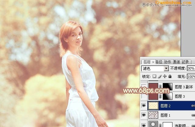 <a href=http://www.cnwebshow.com/http://www.cnwebshow.com/edu/photoshop/ target=_blank class=infotextkey>Photoshop</a>给国外外景人像添加朦胧黄色调,PS教程