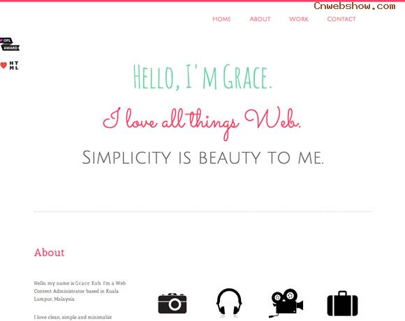 15 Inspiring Portfolio Designsվ<a href=http://www.cnwebshow.com target=_blank class=infotextkey>ҳ</a>:simplygracie