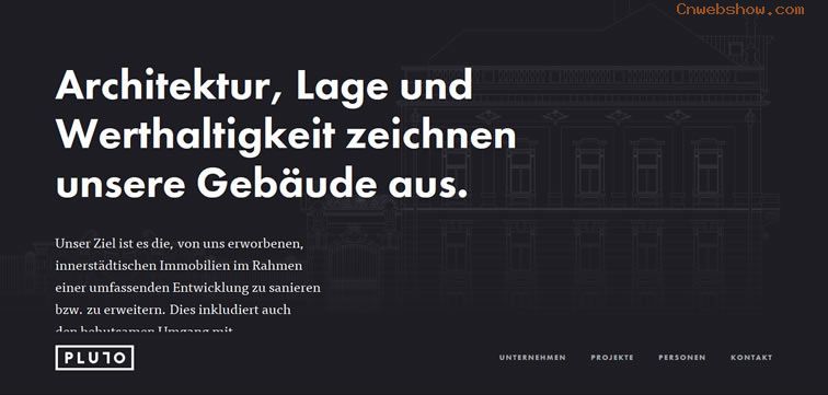 Pluto homepage clean modern responsive web inspiration