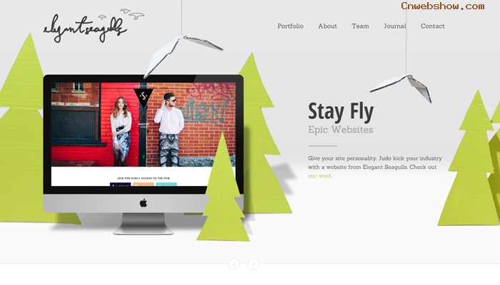 elegant seagulls creative homepage layout