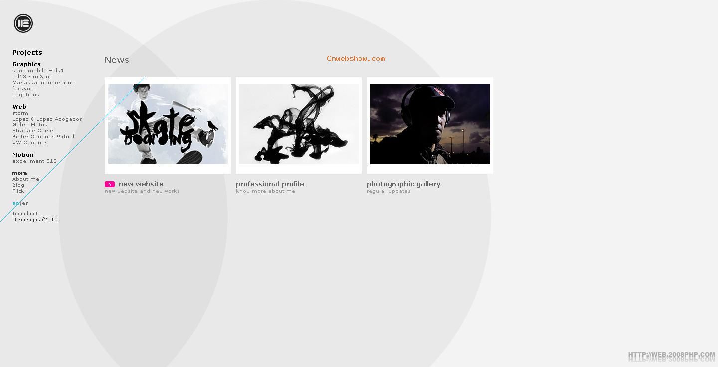 首页 网页设计欣赏 个人网站欣赏  阿迪阿尔梅达法尔孔设计师个人网站