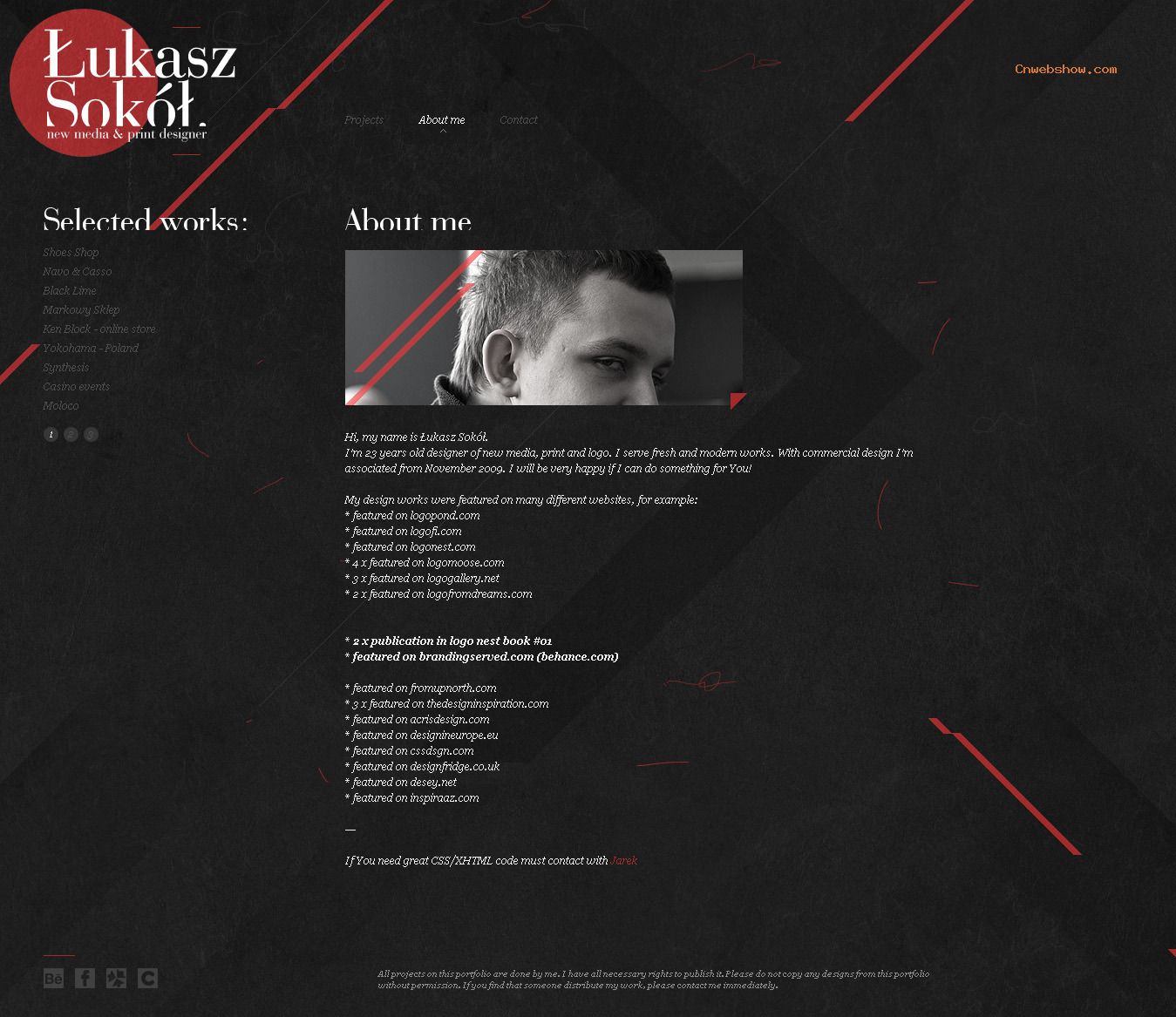 波兰网页设计师个人网站欣赏
