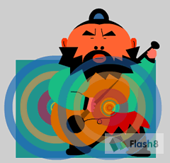 Flash动画制作实例_小野人玩摇滚_中国设计秀网络学院转载