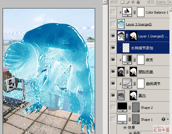 ����Photoshop�������ĳɡ�ˮ�ˡ�