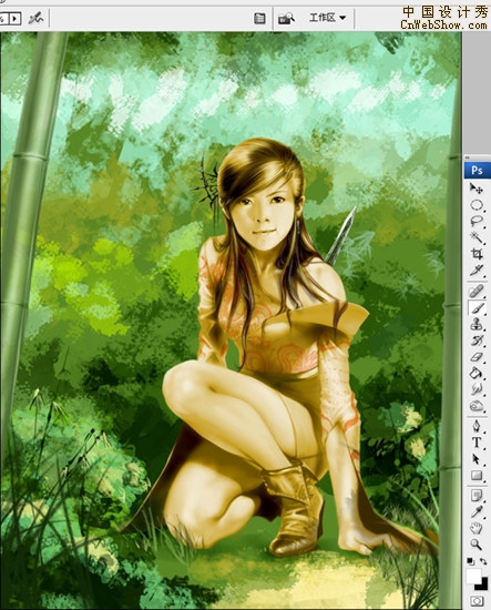 Photoshop���廭�����Ů����