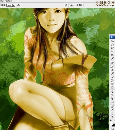 Photoshop���廭�����Ů����