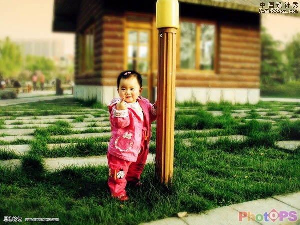 Photoshop���������ͯ�Ŀɰ�ůɫ��