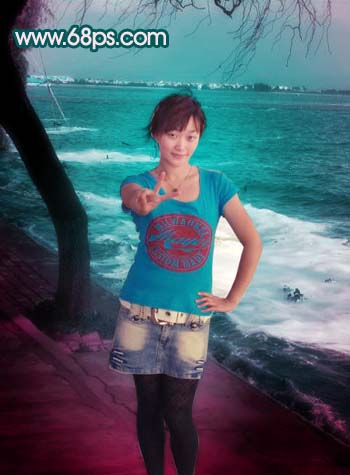 Photoshop��������������Ƭ������ɫ��