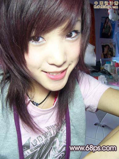 Photoshop�̳̣����Ի�ɫ��MM��Ƭ