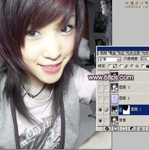 Photoshop�̳̣����Ի�ɫ��MM��Ƭ