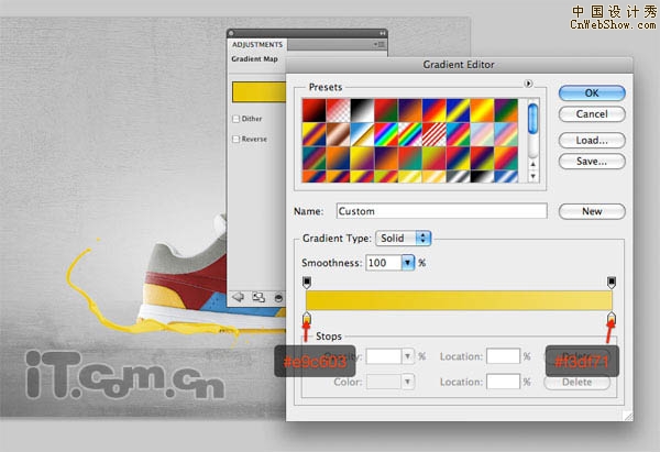 Photoshop打造流体艺术运动鞋海报
