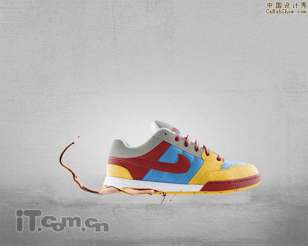 Photoshop打造流体艺术运动鞋海报