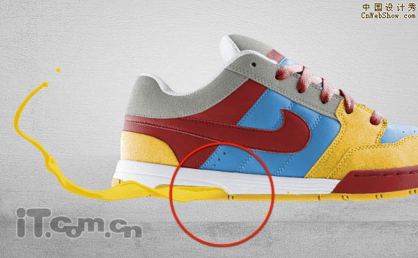 Photoshop打造流体艺术运动鞋海报